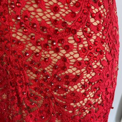 Jovani Sequin Open Back Dress Red Size 10 thumbnail 2