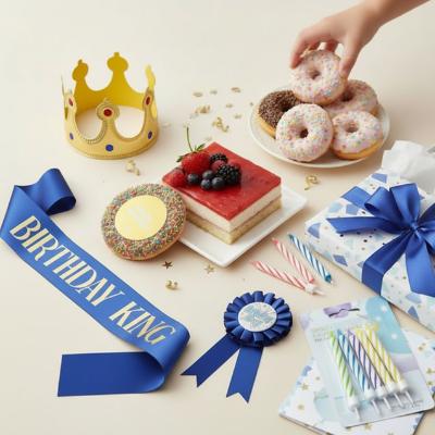 Boys Happy Birthday Kids Catering Gift Set - Sponge cheesecake, donuts, and cookie