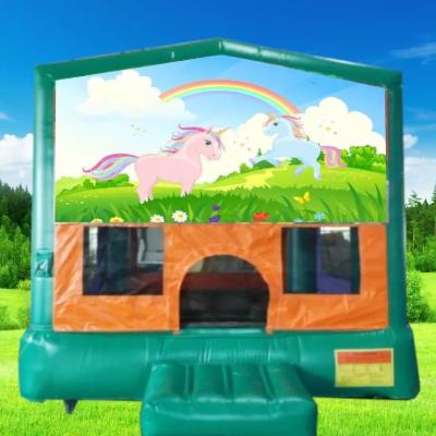 Unicorns Small Banner Jumping Castle thumbnail 1