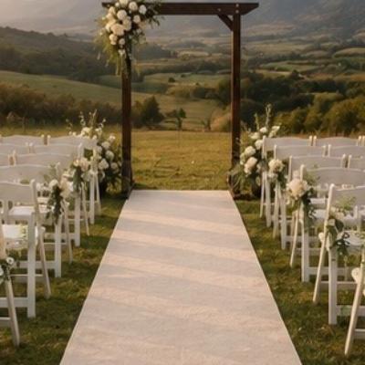 12 Metre White Wedding Aisle Runner thumbnail 3