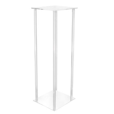 Acrylic Centrepiece Square Flower Stand – Clear thumbnail 1