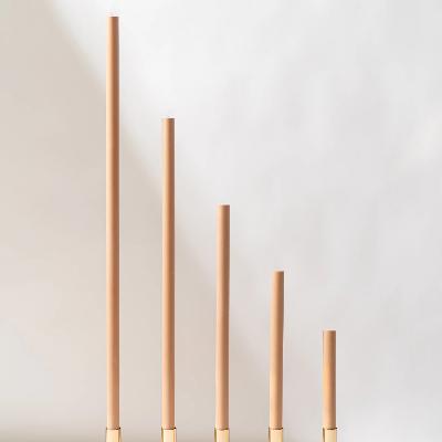 Venti Brown Taper Candles - 76cm - PAIR