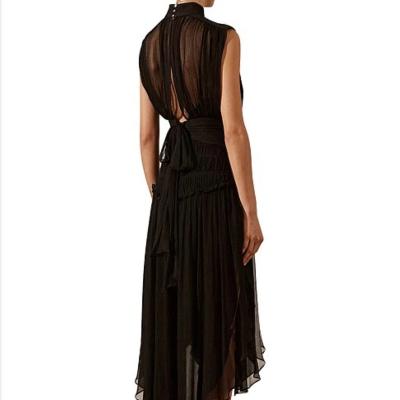 Shona Joy Safira Sleeveless Open Back Midi Dress - Black Size 8 thumbnail 2
