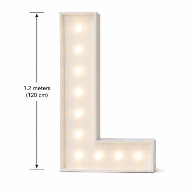 LED 1.2m Light Up Letter 'L' White thumbnail 1