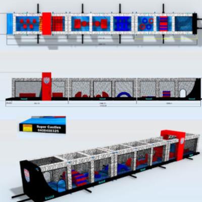 Ninja Warrior 30 meter obstacle course