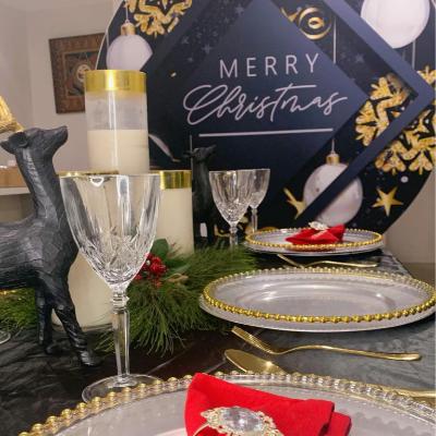 Black Merry Christmas Round Backdrop Package thumbnail 2