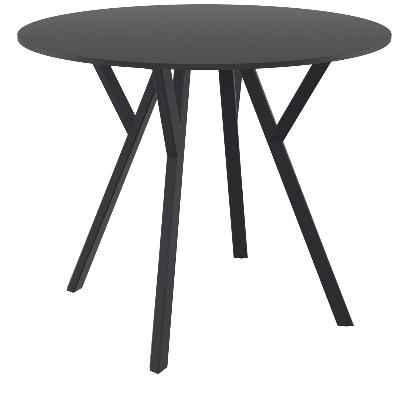 Cafe Table - Max - Black - Round - 800mm thumbnail 1