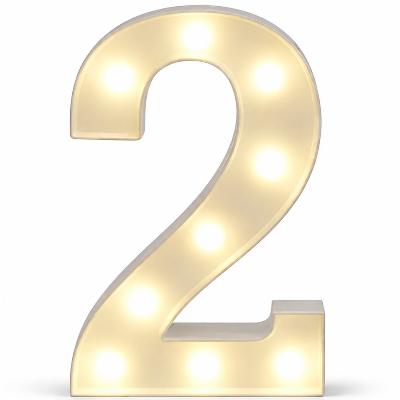 LED - Number 2 LED Light Up Number – 22cm High thumbnail 1
