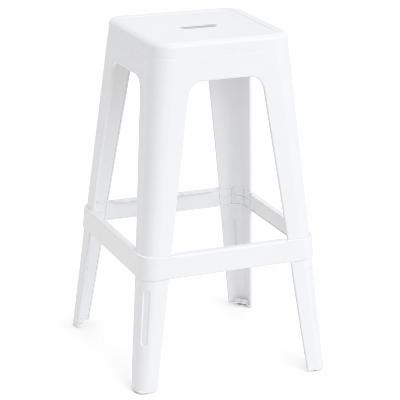 Stool - Tall Polypropylene Replica Tolix Stool in White