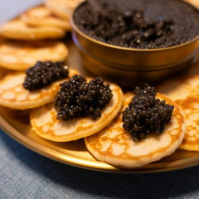 Bite-Sized Canape Oscietra Caviar Blini –  Luxury Catering thumbnail 2