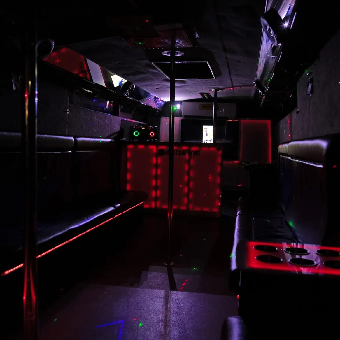 38 seat Limo Party Bus thumbnail 2