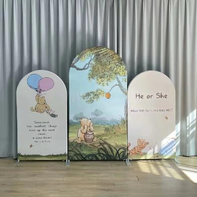 Gender Reveal Arch Trio Backdrop