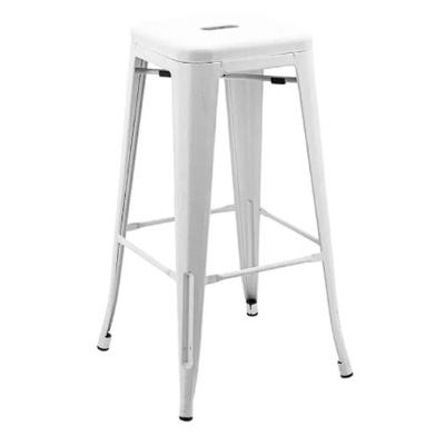 Stools - Premium White Replica Tolix Gloss 76cm Stools