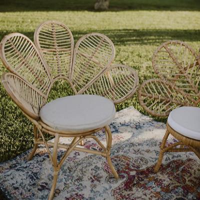 Natural Cane Petal Chair