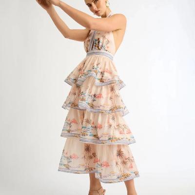 Sheike Riviera Maxi Dress - Pink Print Sizes 8 & 10 thumbnail 2
