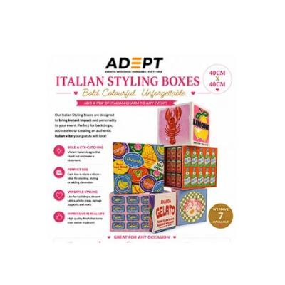 Styling - Large Italian Display / Prop Boxes 40x40cm