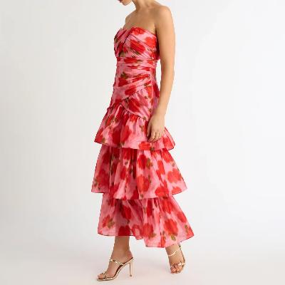 Sheike Love Story Midi Dress - Pink Floral Size 8 thumbnail 2