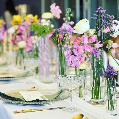 Bud Vases with Floral - Cluster Floral