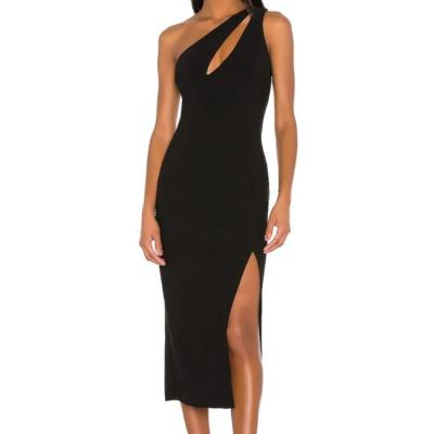 Bec & Bridge Emerald Avenue Asym Midi Dress Black Size 14