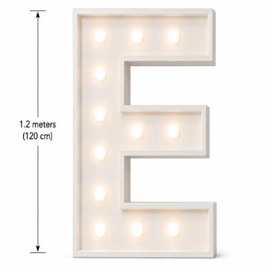 LED 1.2m Light Up Letter 'E' White thumbnail 1