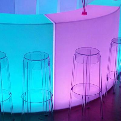 LED Curved Bench
