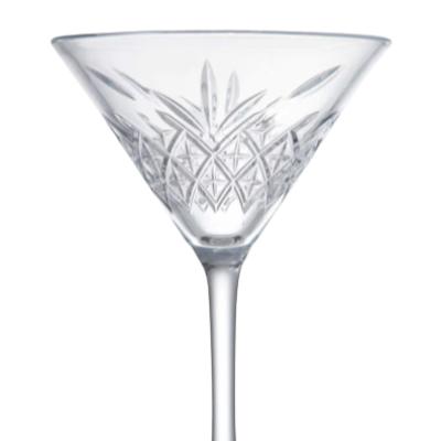 Crystal cut martini glass thumbnail 1