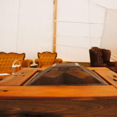 Open fireplace with firewood thumbnail 2