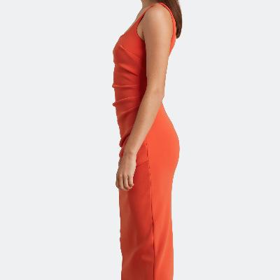Bec & Bridge Karina Tuck Midi Dress Orange Size 6 and 10 thumbnail 4