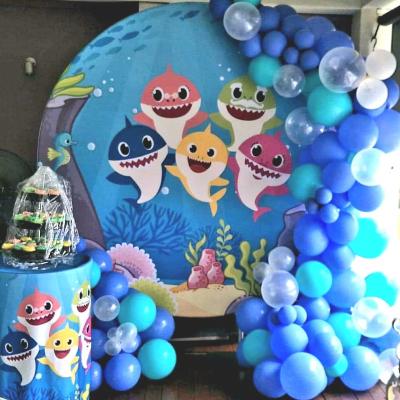 Blue Baby Shark Round Backdrop Package thumbnail 2