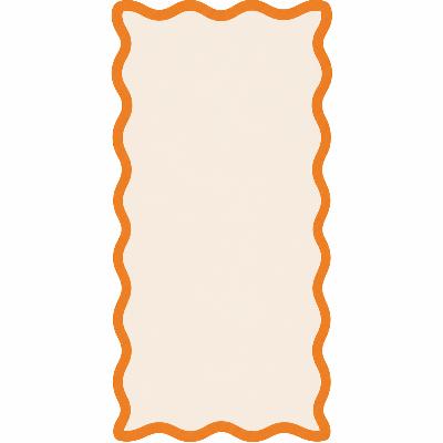Backdrop - Wavy Orange and White Backdrop 1.8 meters Tall