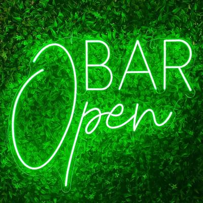 Bar open neon sign