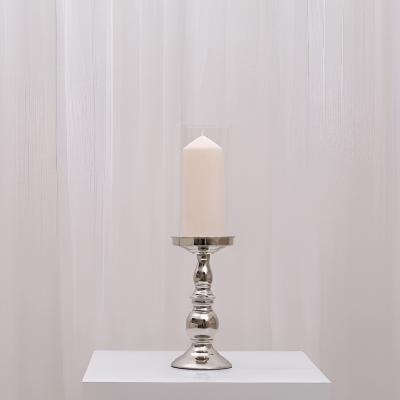 Sophia Pillar Candleholder - Medium/Silver thumbnail 1