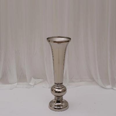 Genevieve Trumpet Vase - Small/Silver