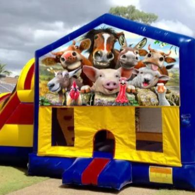 Farm Animals Large Banner Jumping Castle