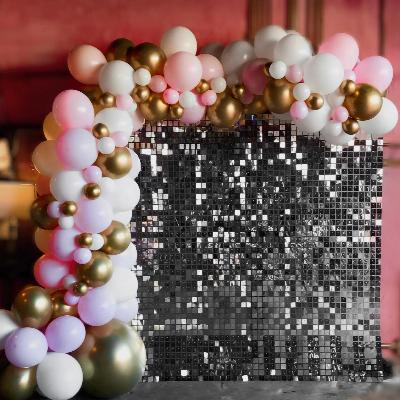 Silver Shimmer Wall Package: L-Shape