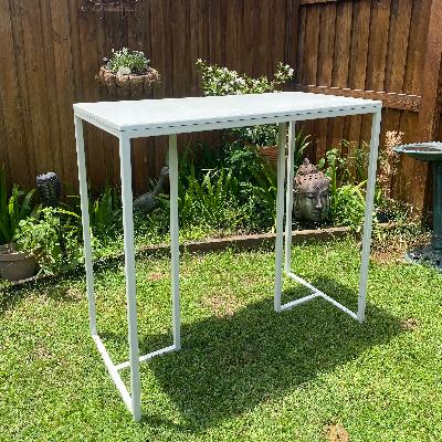 Arctic White Rectangle Bar Table thumbnail 2
