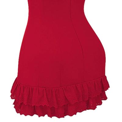 House of CB Luci Mini Dress in Cherry Red - Size XS thumbnail 5