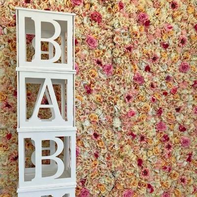 Baby Shower MDF White Decor Boxes B A B Y