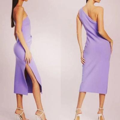 Bec & Bridge Gemma Asym Midi Purple Dress Size 8