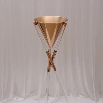 Amelia Tripod Floral Stand - Gold, 105cm High (L)