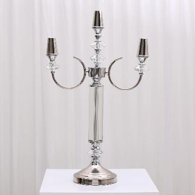 Sienna 3 Arm Candelabra - Silver thumbnail 1