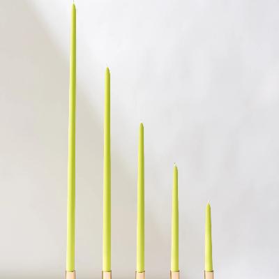 Apple Green Taper Candles thumbnail 1
