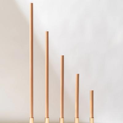 Venti Brown Cathedral Candles - 76cm - PAIR