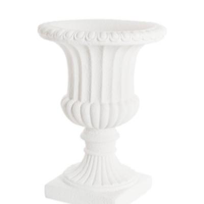 White Textured Flower Urn