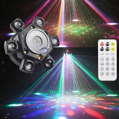 Laser Six-armed King Kong Abyss Mirror Effect Moving Head Light Disco