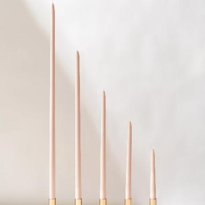 Ballet Pink Taper Candles thumbnail 1