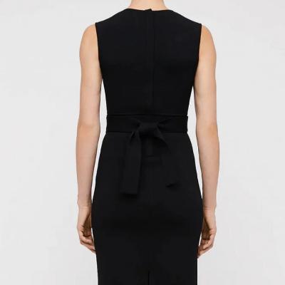 Scanlan Theodore Crepe Knit Scoop Neck Dress - Black Size S thumbnail 3