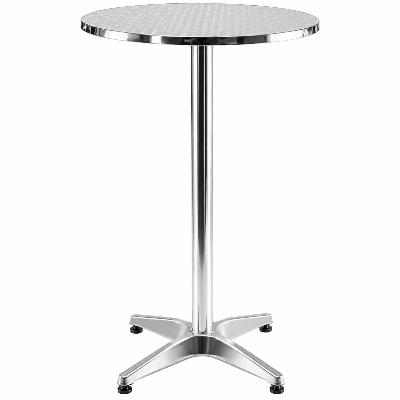 Table -  Dry Bar Cocktail Table Silver Leg, base and top - Premium thumbnail 1