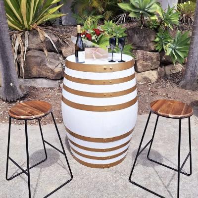 White Barrels with Gold Rings thumbnail 6