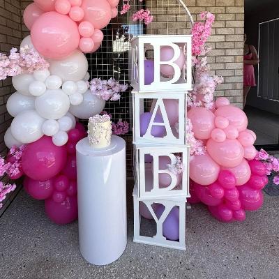 Baby Shower MDF White Decor Boxes B A B Y thumbnail 2